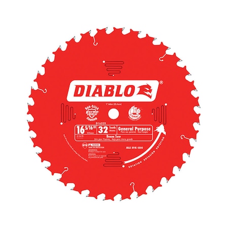 Diablo Diablo 16-5/16 in. D X 1 in. GP TiCo Hi-Density Carbide Circular Saw Blade 32 teeth 1 pk D1632X